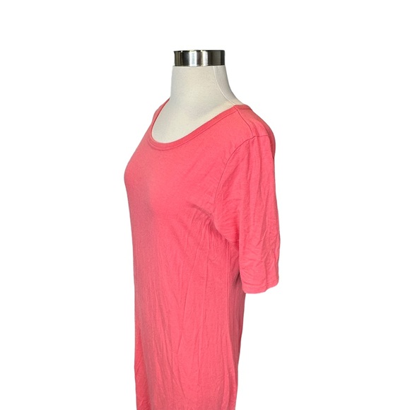 LuLaRoe Maxi Dress Womens Long Short Sleeve Stretch Scoop Neck Pink Large - Picture 8 of 11
